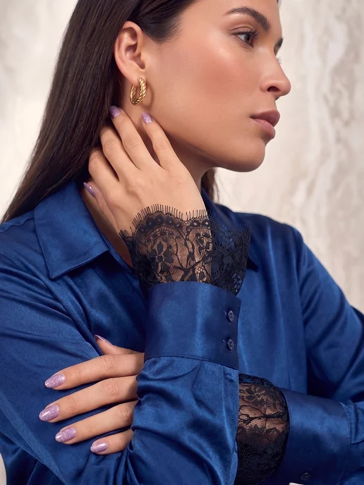 JewelryMeverly Манжеты на рукава кружевные съемные, черный, фото 5