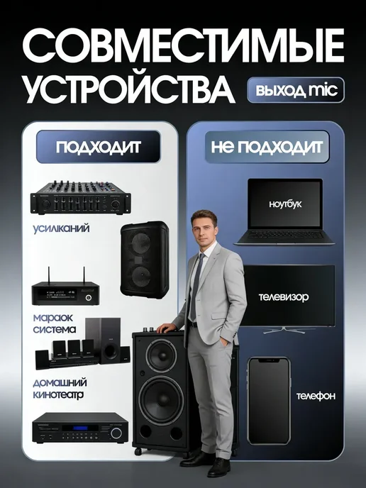 ENMY. Микрофоны для караоке беспроводные 2 шт, 2 шт, фото 5