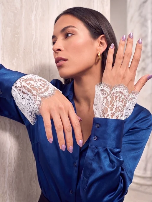 JewelryMeverly Манжеты на рукава кружевные съемные, белый, фото 2