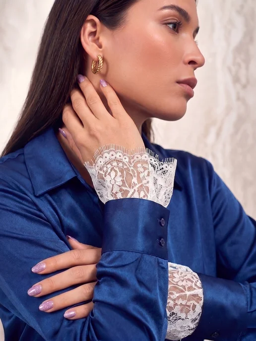 JewelryMeverly Манжеты на рукава кружевные съемные, белый, фото 5