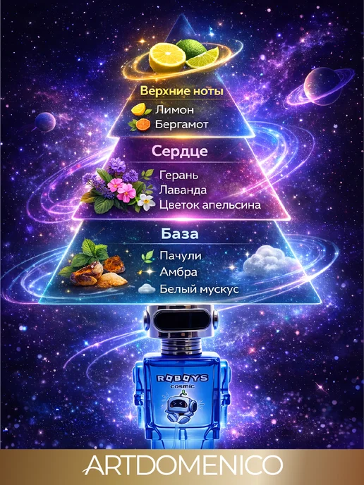 XXI CENTURY Духи roboys cosmic 50мл для мальчиков, 50 мл, фото 3