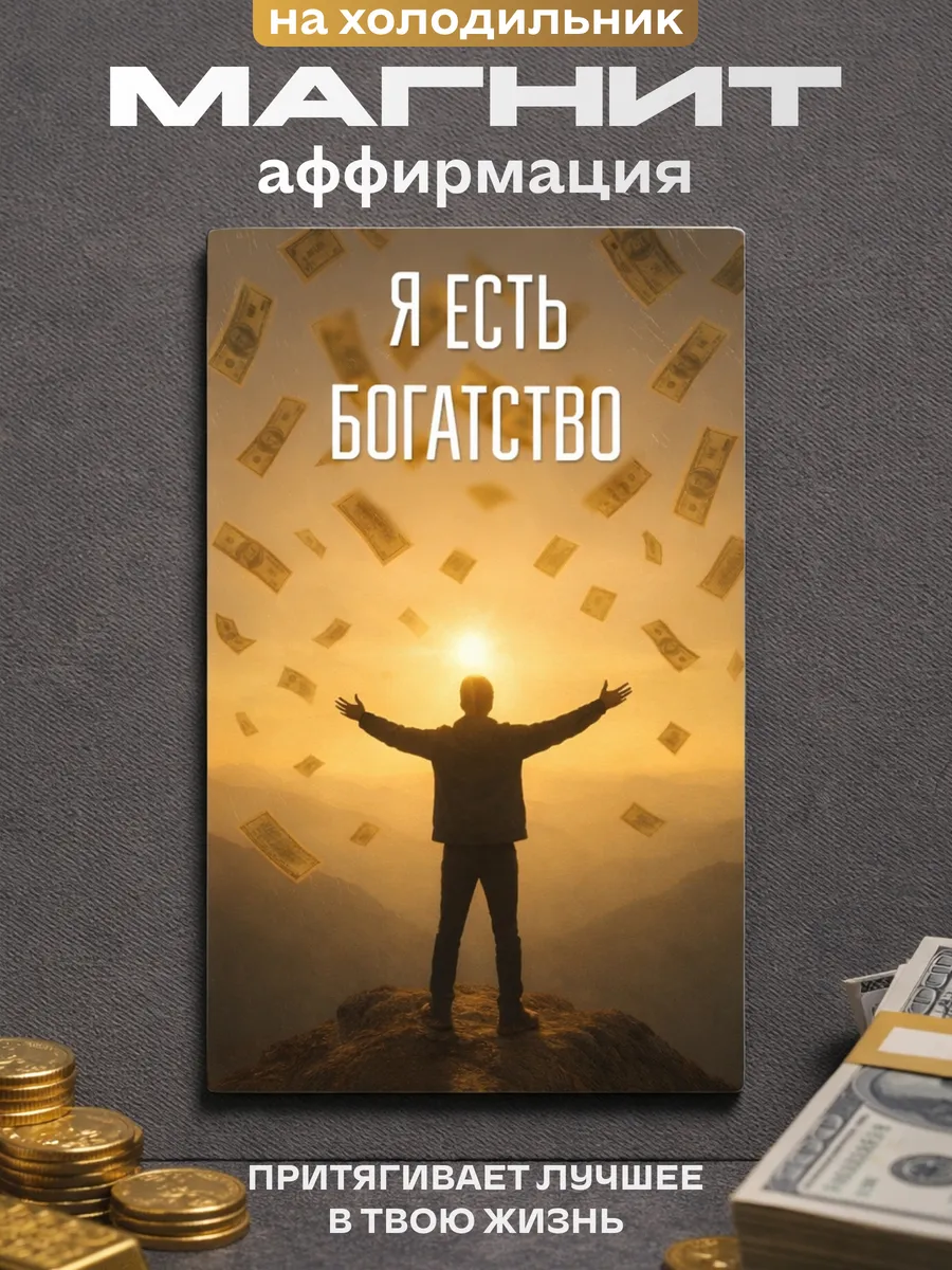 Магнит мотиватор Я есть богатство