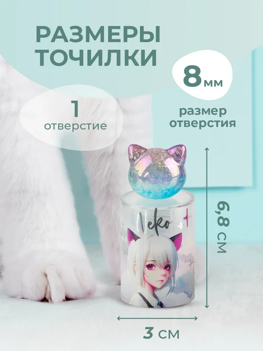 MESHU Точилка для карандашей с топпером, белый, фото 3