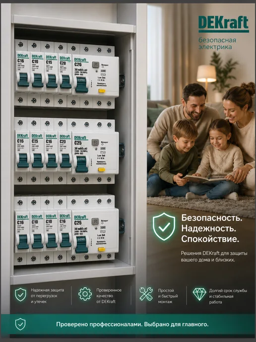 DEKraft ДЕКРАФТ автоматический выключатель 20А 6кА 1P ВА-103, вариант, фото 3