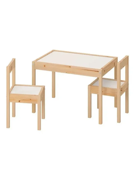 IKEA Комплект детской мебели (стол и 2 стула), Корпи, коричневый, фото 4