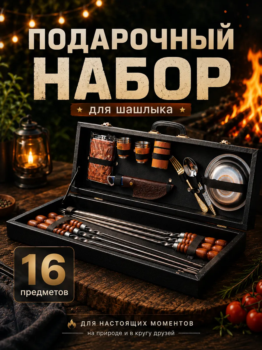 Набор для шашлыка в кейсе №16 XXL