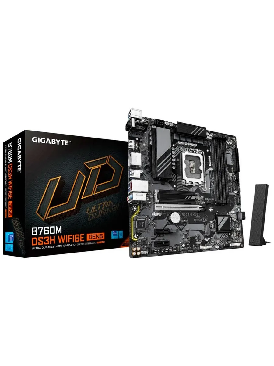 Материнская плата B760M DS3H WiFi6E GEN5 (LGA1700, MATX) Gigabyte 924337619 купить в интернет‑магазине Wildberries