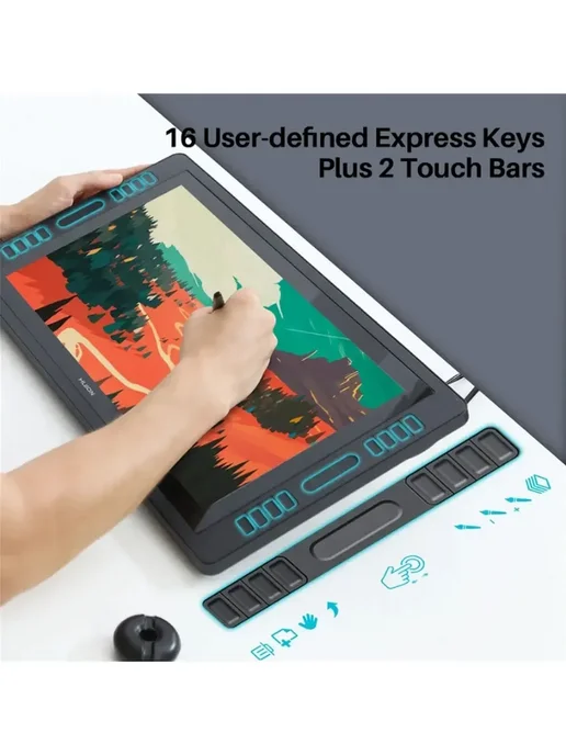 Huion Интерактивный дисплей KAMVAS Pro 20, черный, фото 4