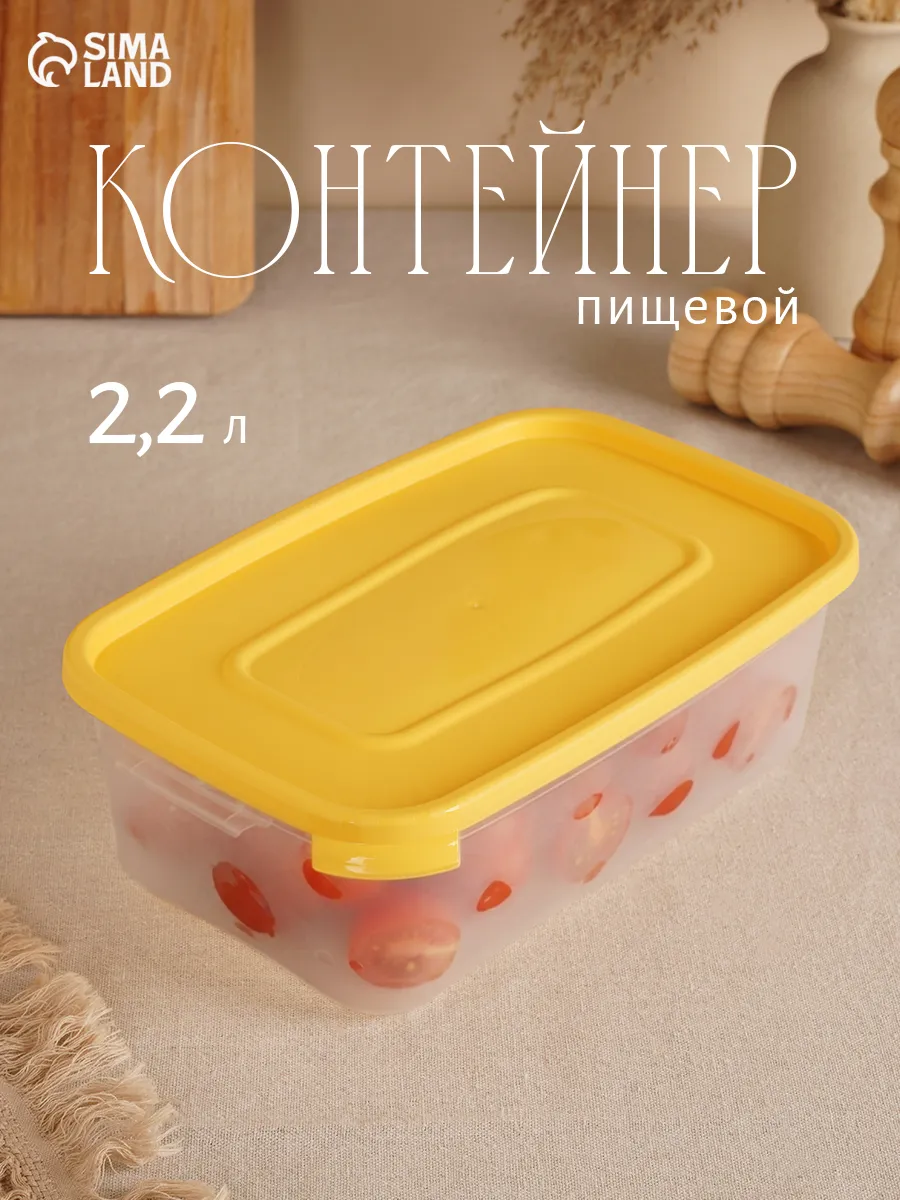 Контейнер для хранения еды с крышкой «Каскад» 2.2 л