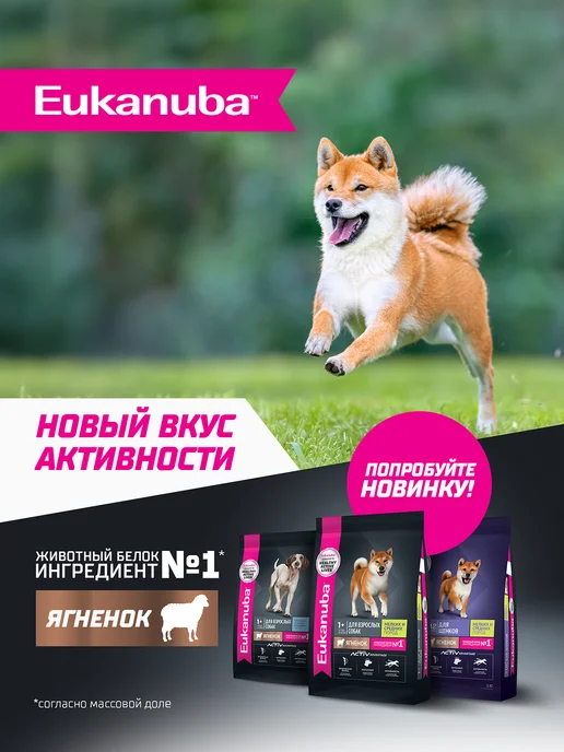 Сухой корм Eukanuba для собак, мелкие, средние, ягненок, 7 кг, фото 7