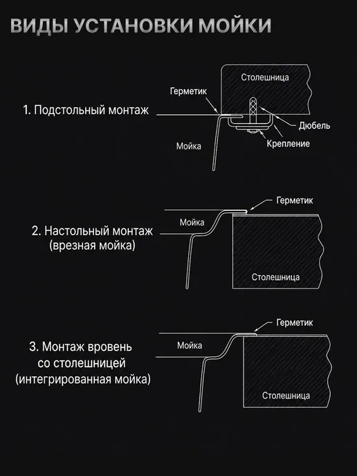 Stein Мойка для кухни нержавеющая врезная 50х50, скошенный край, 50x50, фото 6