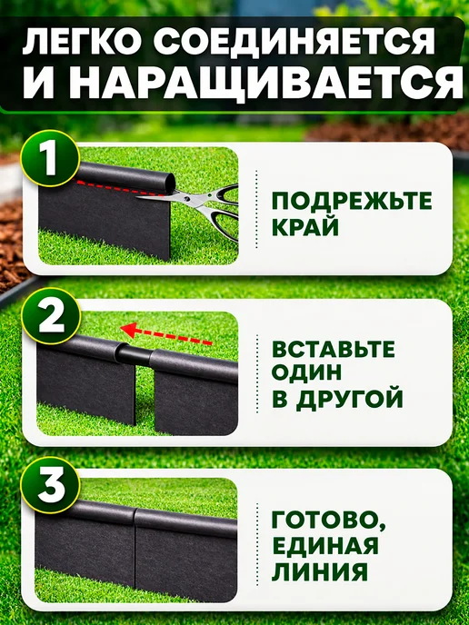 Бордюрная лента садовая Кантри Мини 10 метров, 10 м, фото 6