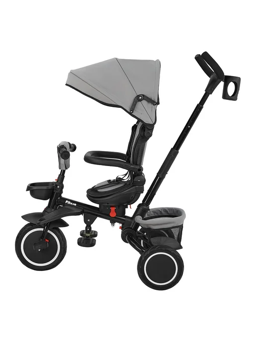 PITUSO Leve Велосипед трехколесный Elite Plus Black 10" 8", серый, фото 2