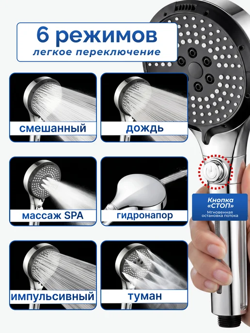 VERRUM Лейка для душа с фильтром, серый, фото 5