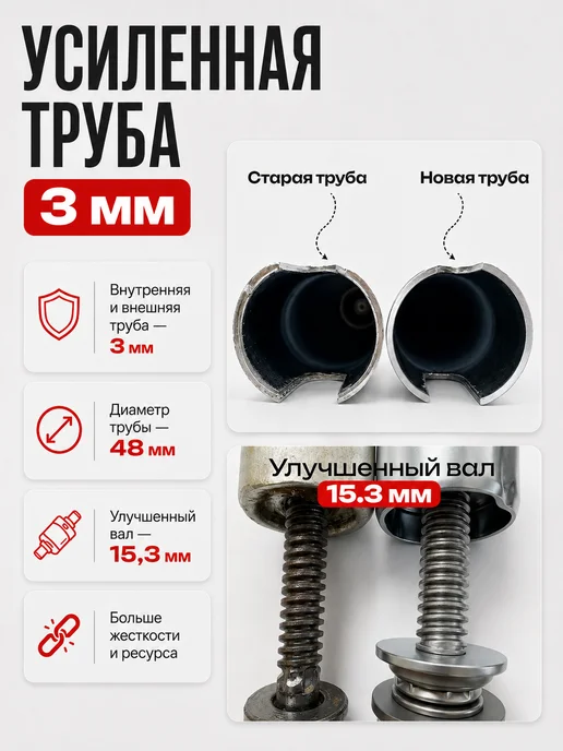 Прицеп 39 Опорное колесо для прицепа пневматическое 750 кг с хомутом, 260 мм без хомута, фото 2