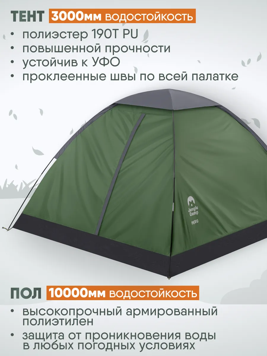 Палатка туристическая 3 местная водонепроницаемая походная - фото 2