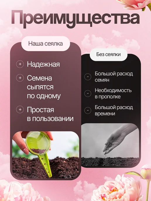 Разбрасыватель сажалка для посадки Сеялка для мелких семян ручная, вариант, фото 3
