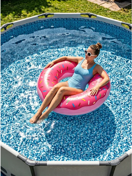 Bestway Бассейн каркасный ротанг 305х76 см круглый большой 561JE, вариант, фото 4