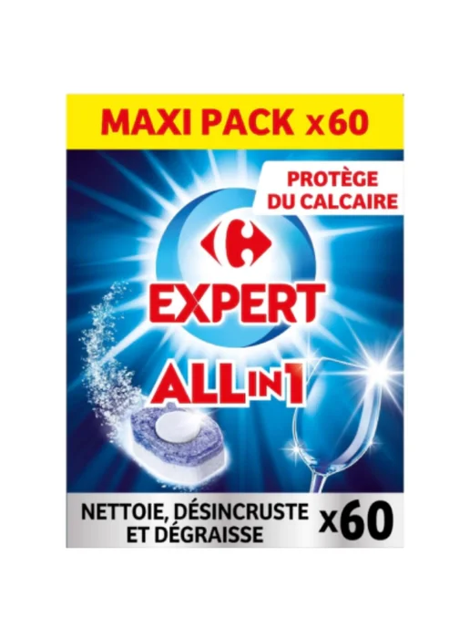 Carrefour Expert Таблетки для посудомоечной машины CARREFOUR All-in-1 60шт, 60 шт, фото 2