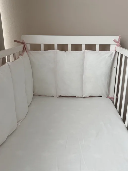 LiliKids Бортики в кроватку для новорожденных, белый, фото 4