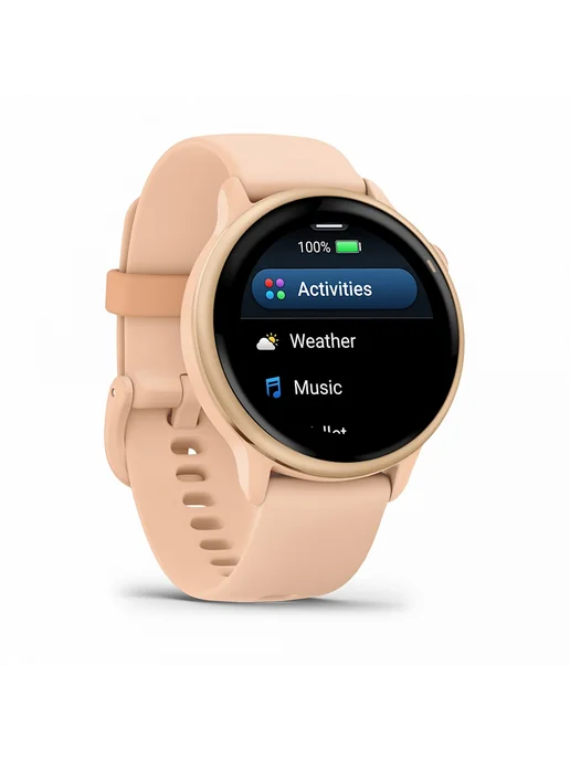 Garmin Vivoactive 6 Metallic Pink with Pink Silicone, розовый, фото 2