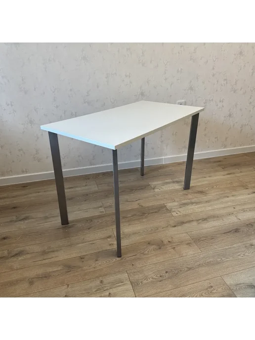 RostovStol Стол игровой Белый, 120*70 см. Ножки серый хром, 120x60 см, фото 5