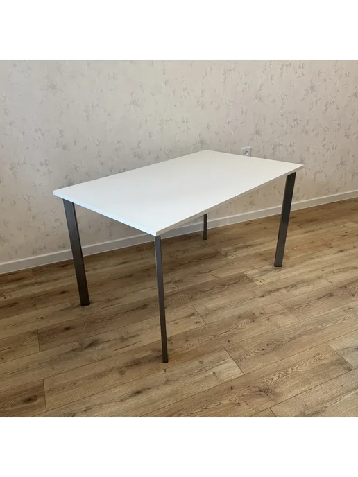 RostovStol Стол игровой Белый, 120*70 см. Ножки серый хром, 130x80 см, фото 5
