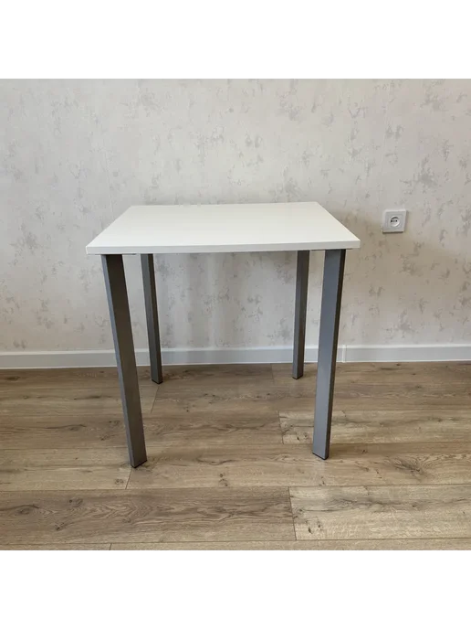 RostovStol Стол игровой Белый, 120*70 см. Ножки серый хром, 80x80 см, фото 4