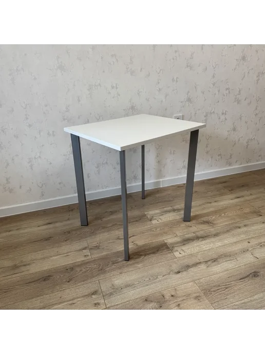 RostovStol Стол игровой Белый, 120*70 см. Ножки серый хром, 80x80 см, фото 5