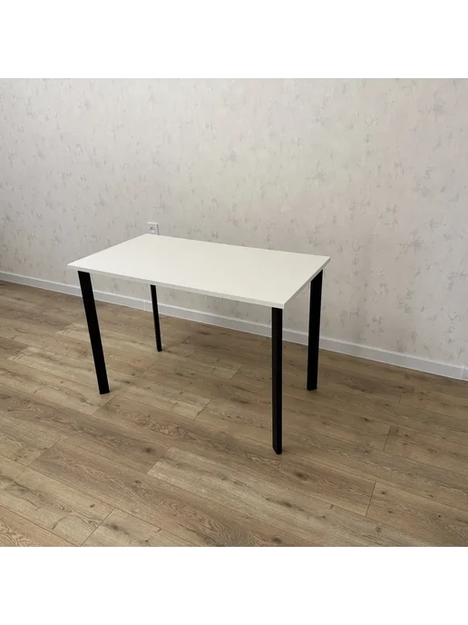 RostovStol Стол письменный Белый, 80*80 см. Ножки белые, 120x60 см, фото 4