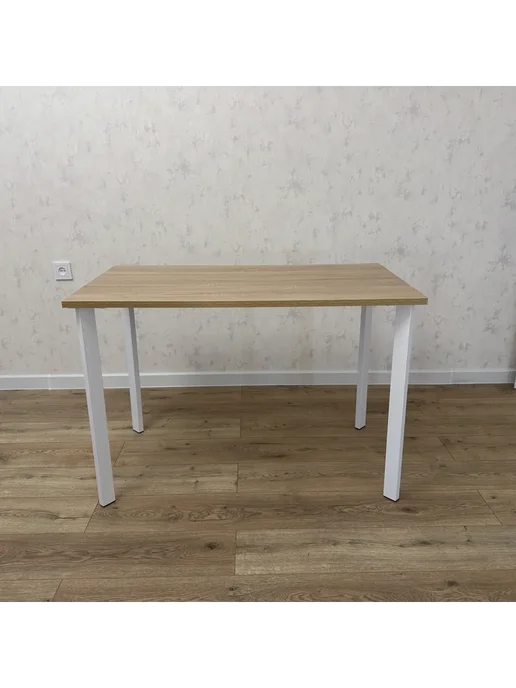 RostovStol Стол письменный Дуб Сонома 50*50 см. Черные ножки, 120x60 см, фото 3