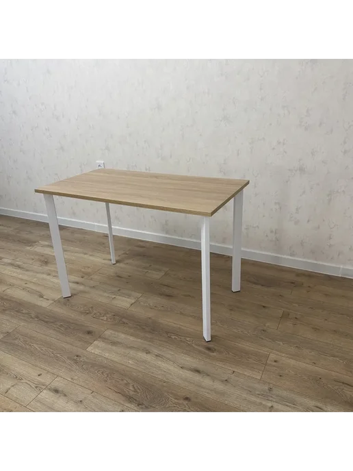 RostovStol Стол письменный Дуб Сонома 50*50 см. Черные ножки, 120x60 см, фото 4