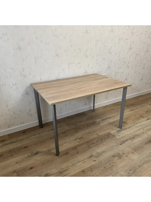 RostovStol Стол письменный Дуб Сонома, 120*60 см. Ножки серый хром, 120x70 см, фото 3
