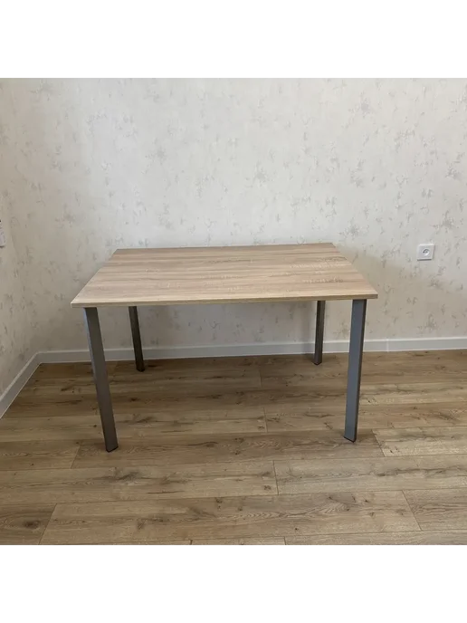 RostovStol Стол письменный Дуб Сонома, 120*60 см. Ножки серый хром, 120x70 см, фото 4