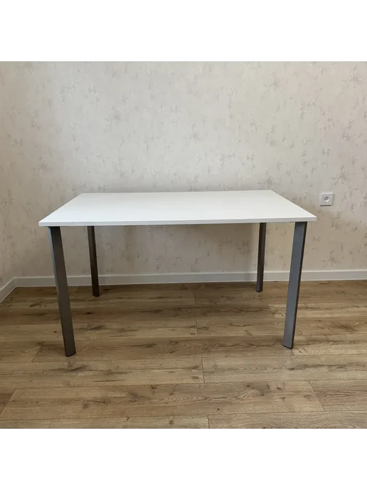 RostovStol Стол письменный Белый 110*70 см. Ножки Серый хром, 120x70 см, фото 4