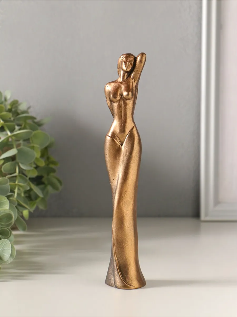 Фигурка гипсовая "Эстетика", 19х3х4 см, бронза