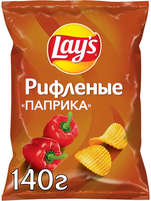 Lay's Чипсы картофельные Рифленые Паприка, 140г x 3, 140 г, фото 2