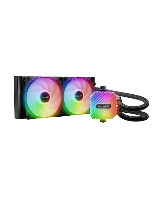 be quiet! BW020 Водяное охлаждение для процессора LIGHT LOOP 240mm (250W, 240mm, черный, ARGB/ Fans: 2x120mm, 61.8CFM, 34.9dBA, 2100RPM/ Pump 2900RPM, Rad thickness 27mm/ S: 1851, 1700, 1200, 115X, AM5, AM4), черный, фото 2