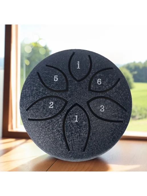 3дюйма 6нот Steel Tongue Drum Handpan перкуссия для (Dark Bl, вариант, фото 2