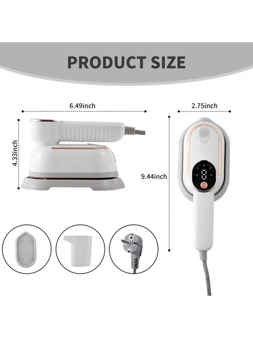 Утюжок для одежды Зелёный Европейский стандарт, белый