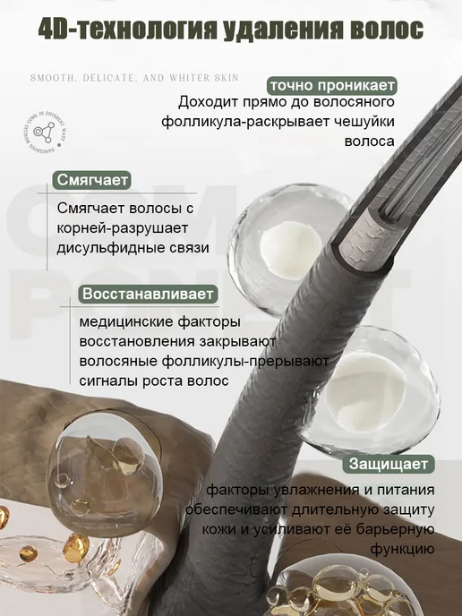 спрей-пена для удаления волос-не вредит коже, вариант, фото 8