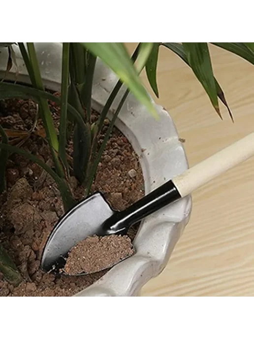 3Pcs Shovel Rake Spade Set Mini Garden Tools Wooden Handle f, 3 шт
