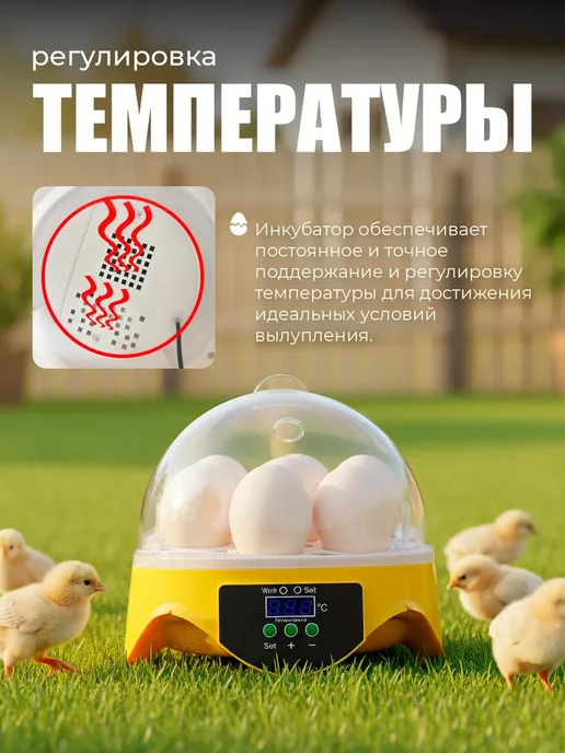 Инкубатор для яиц с терморегулятором, желтый, фото 2
