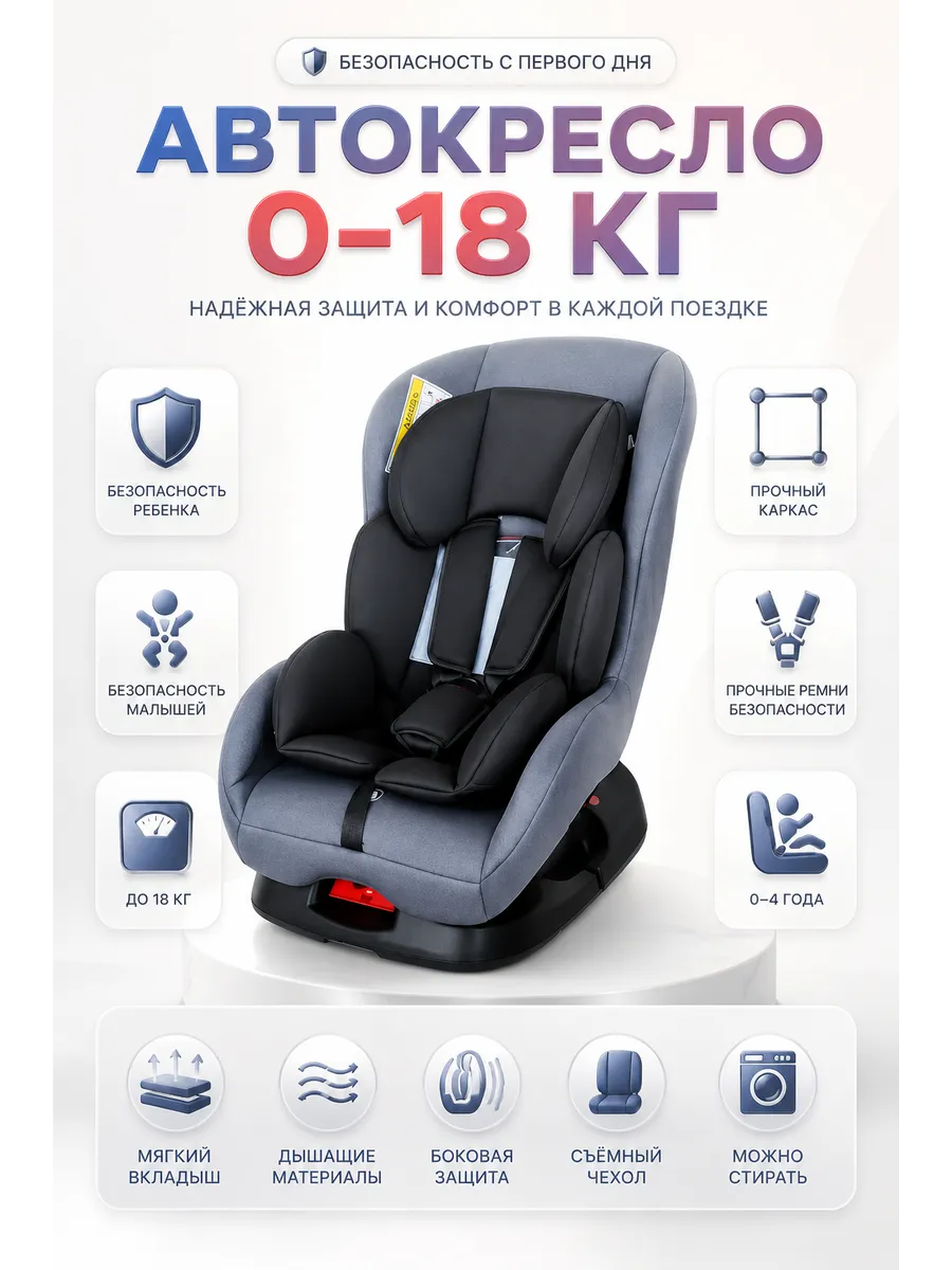 Детское Автокресло Наутилус Группа 0+ 1 0-18 кг