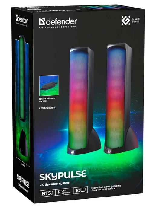 DEFENDER Акустическая система SkyPulse (Небесный пульс),BT RGB, черный, фото 2