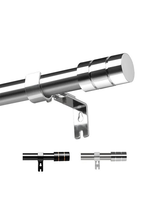 Widyana Карниз для штор настенный однорядный металлический 76-300 cm, 230 cm, серый, фото 2