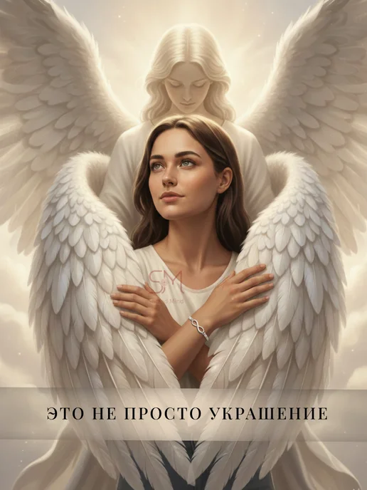 Sacred Mind Браслет нить оберег на руку бесконечность на удачу и счастье, белый, фото 2