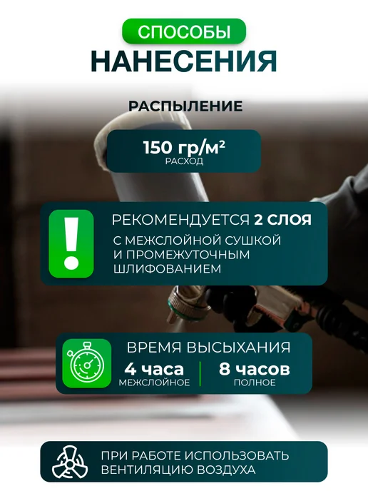 ТЕХНОКОЛОР Грунт полиуретановый для столешниц прозрачный твердый PTS60, прозрачный, фото 5