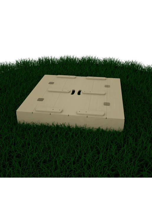 Rusandbox Песочница деревянная на улицу с крышкой-лавочкой 120х80, 110x110, фото 5