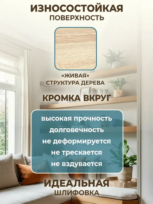 DIAL STORE Полка парящая настенная 2шт сонома 60см, 2 шт, фото 5